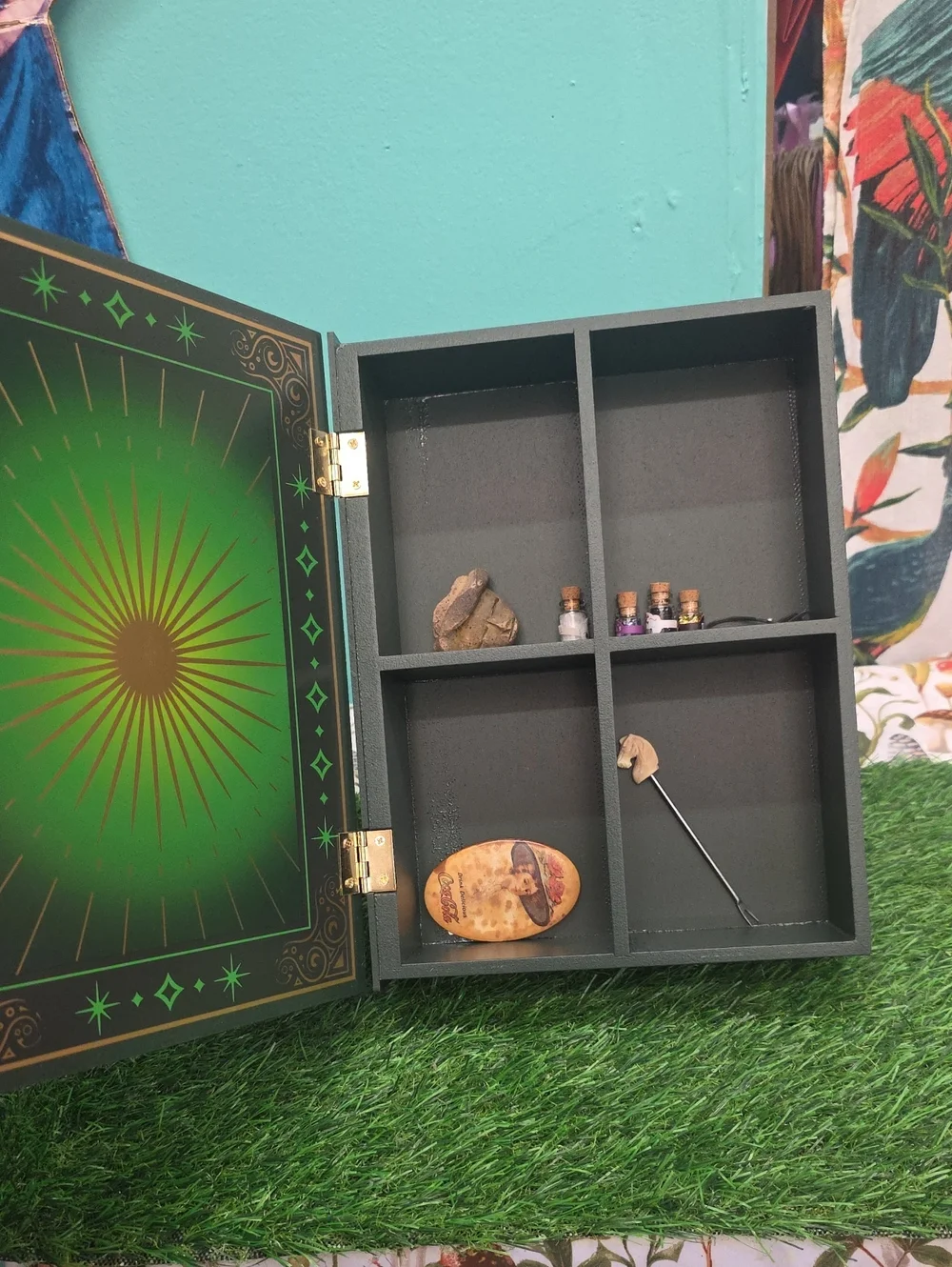 Spooky Halloween Spells & Potions Wall Art - Book Curio Shelf